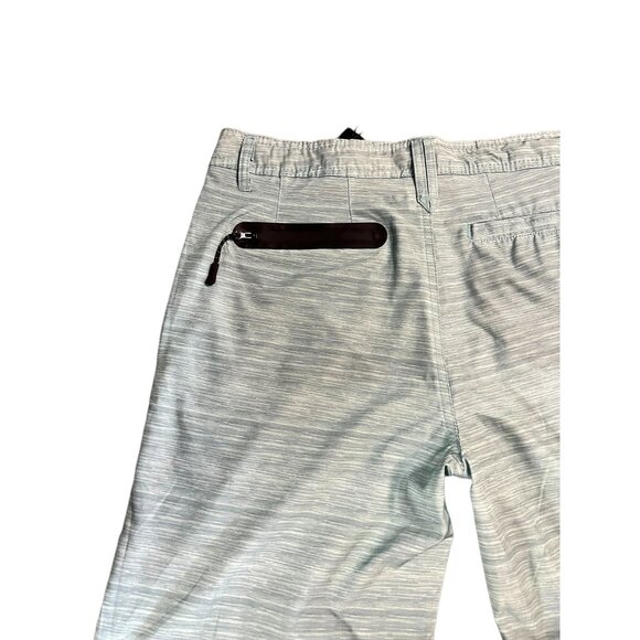 Free Planet Mens Green Space Dye 4-Way Stretch Shorts Size 32 - Picture 7 of 9